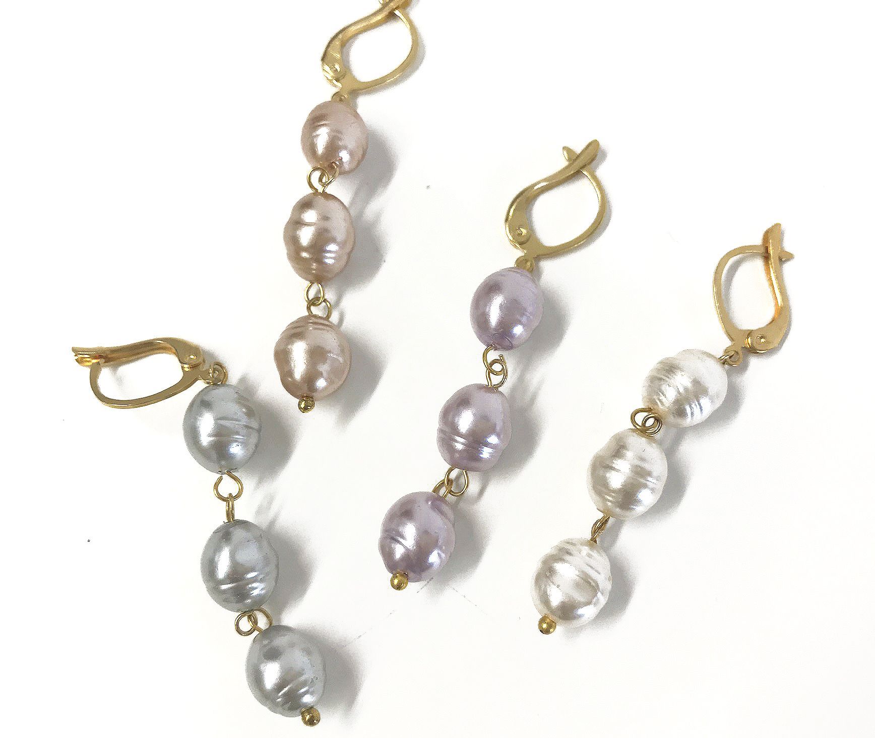 Pendiente perlas anelladas (+COLORES) - Imagen 3