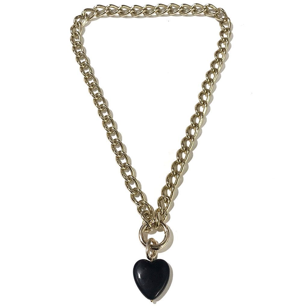 gargantilla oro gruesa corazón