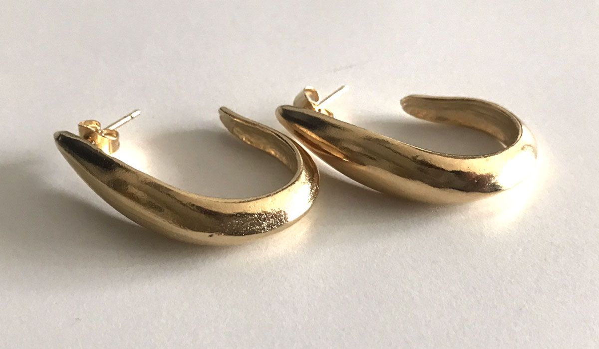 Pendientes gota oro - Imagen 3