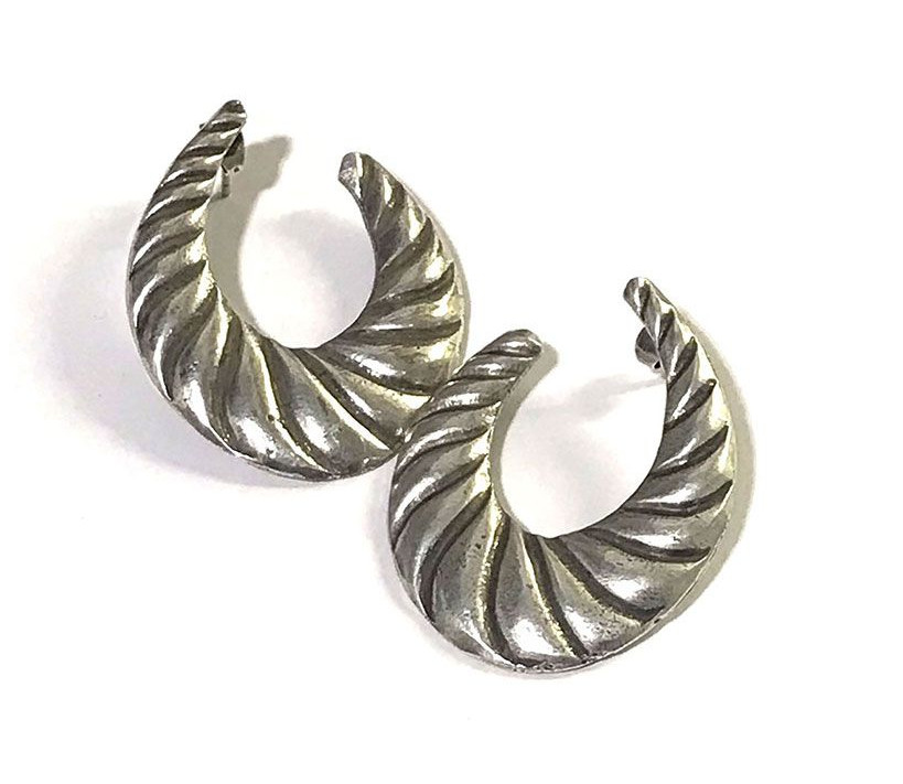 Pendientes Concha plata