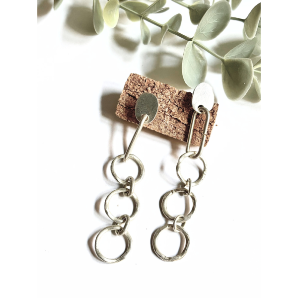 Pendientes Tris Plata