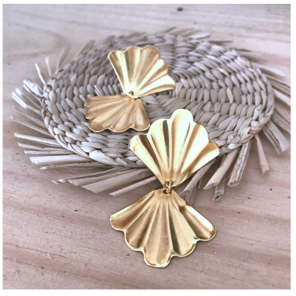 Pendientes Abanico Oro
